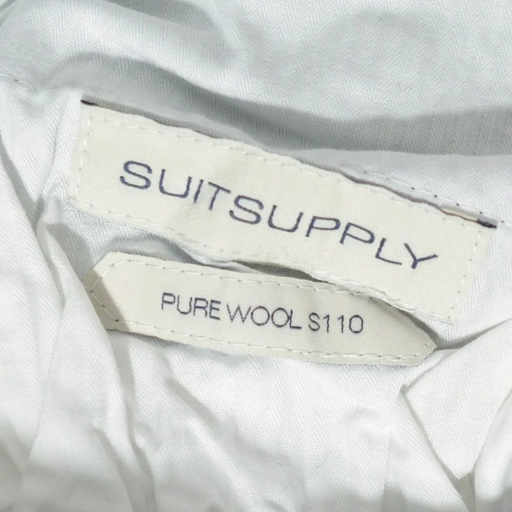 SuitSupply Mens Pure Wool S110 Pleated Brescia Trouser Dark Grey EU52 UK/US42